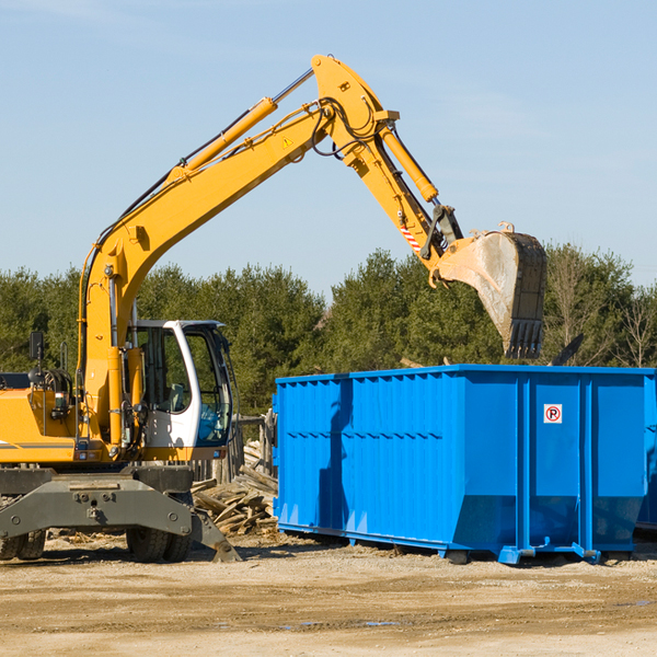 are there any restrictions on where a residential dumpster can be placed in Hammondville